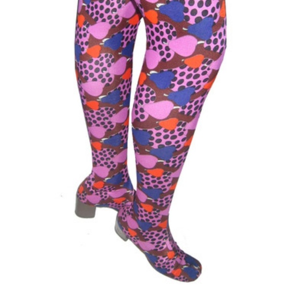 SOLD Vtg Psychedelic Pan T Mod GoGo Leggings Boots - Picture 7 of 8